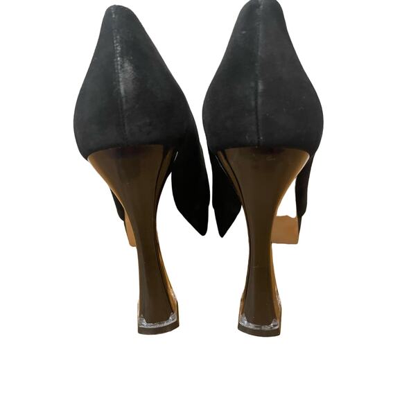 Vince Camuto Slaytia Black Suede Leather Platform High Heel Pointed Toe Pump 8.5 - Picture 8 of 8